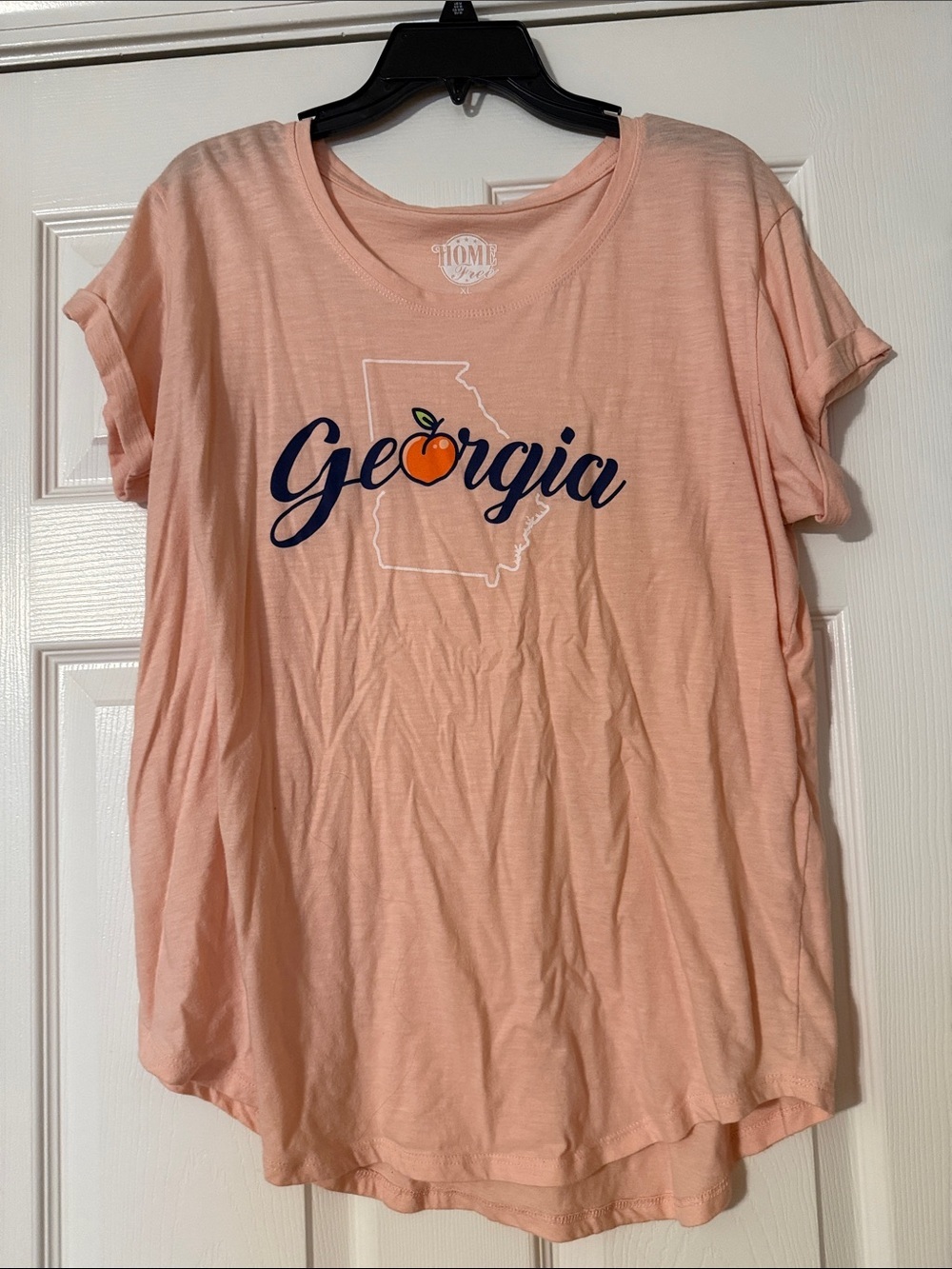 Georgia Peach Graphic Tee - Light Peach